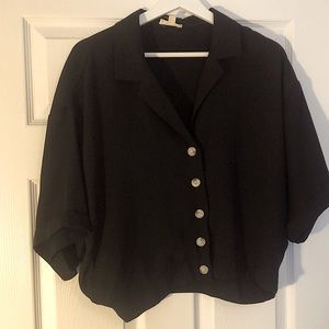 Black casual shirt sleeved button down excellent condition unworn